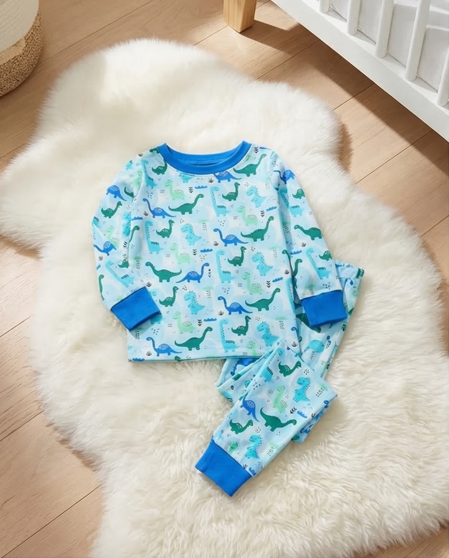 Conjunto de pijama de dos piezas de bambú Dino Dreamland