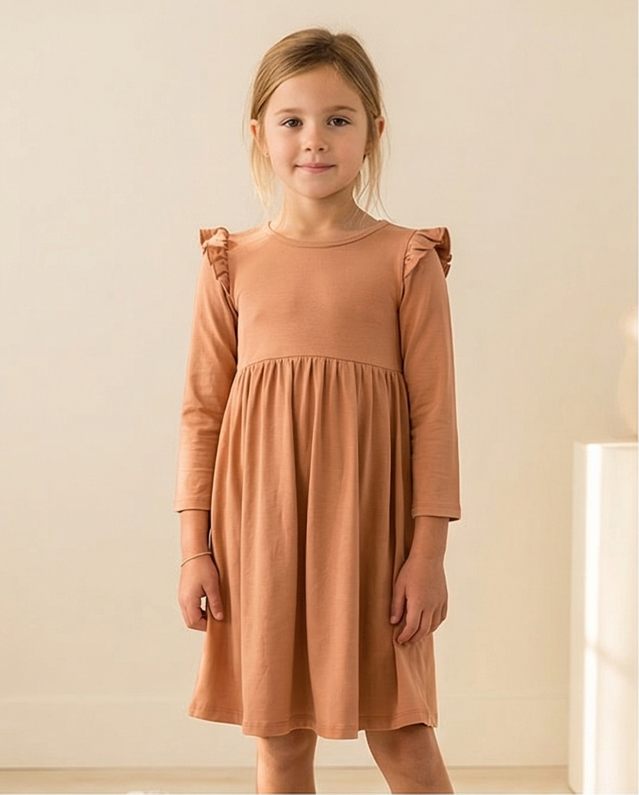 Beechwood Charm Long Sleeve Bamboo Twirl Dress