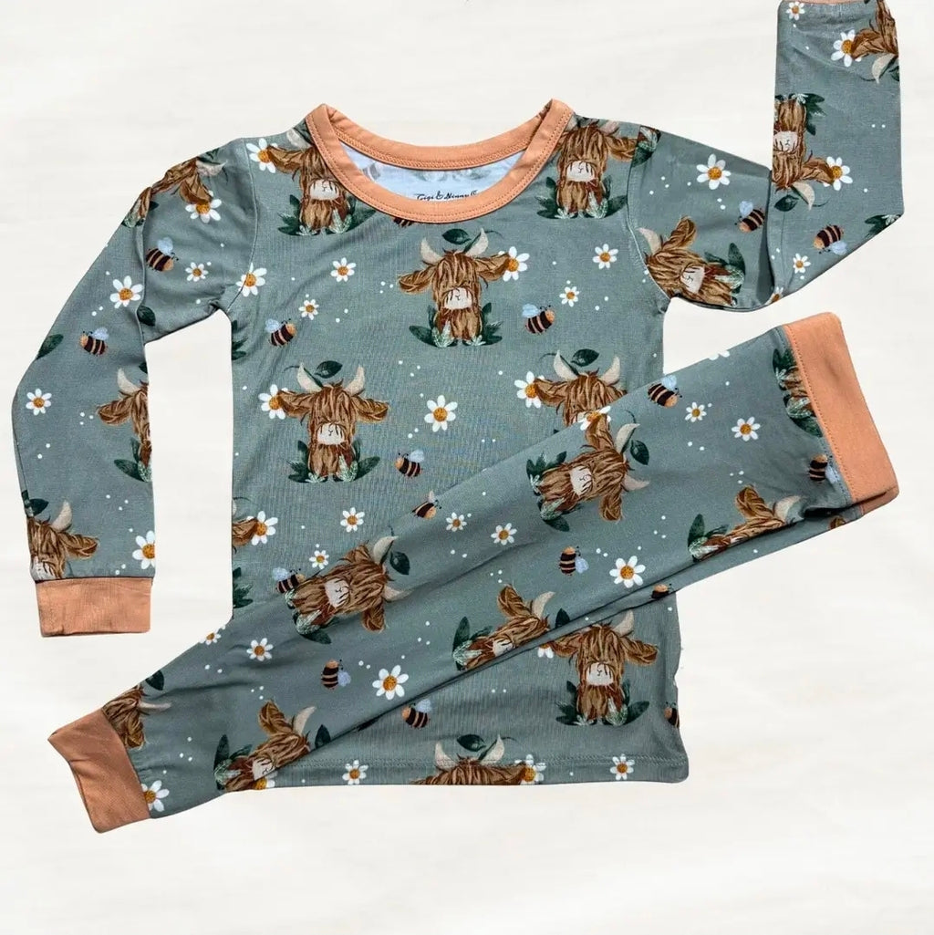 Highland Honey Meadow Bamboo Two Piece Pajama Set