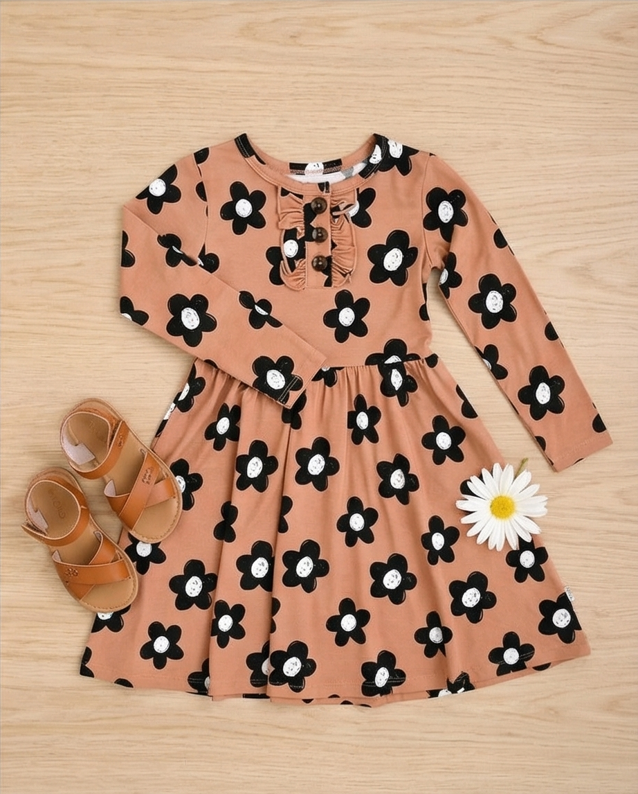 Cocoa Daisy Bloom Bamboo twirl dress