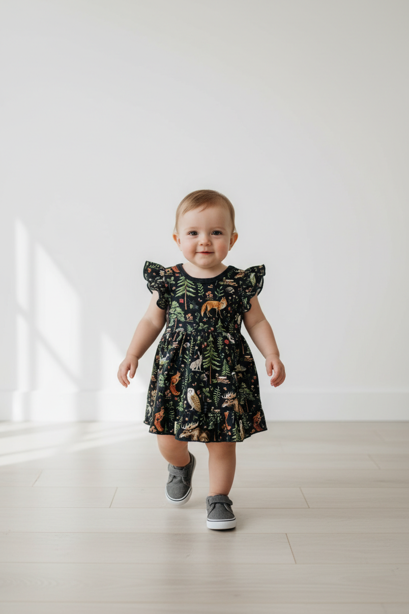 Woodland Creatures Bamboo Bodysuit Twirl