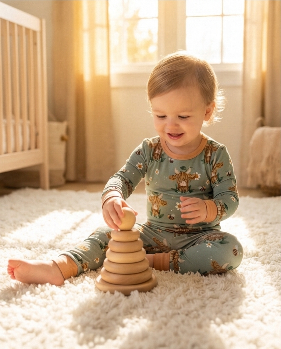 Highland Honey Meadow Bamboo Two Piece Pajama Set