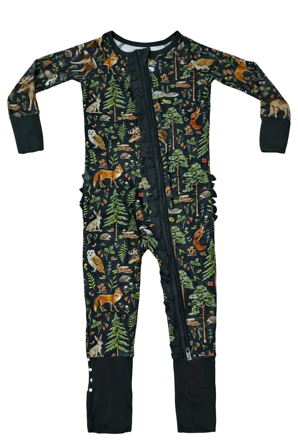 Woodland Creatures Bamboo Ruffle Romper