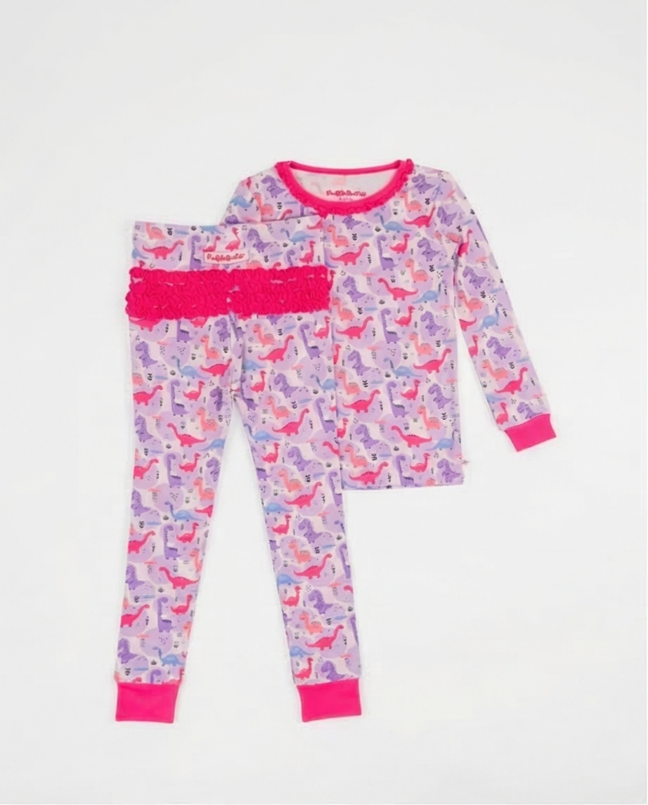 Conjunto de pijama de dos piezas de bambú Dino Daydream
