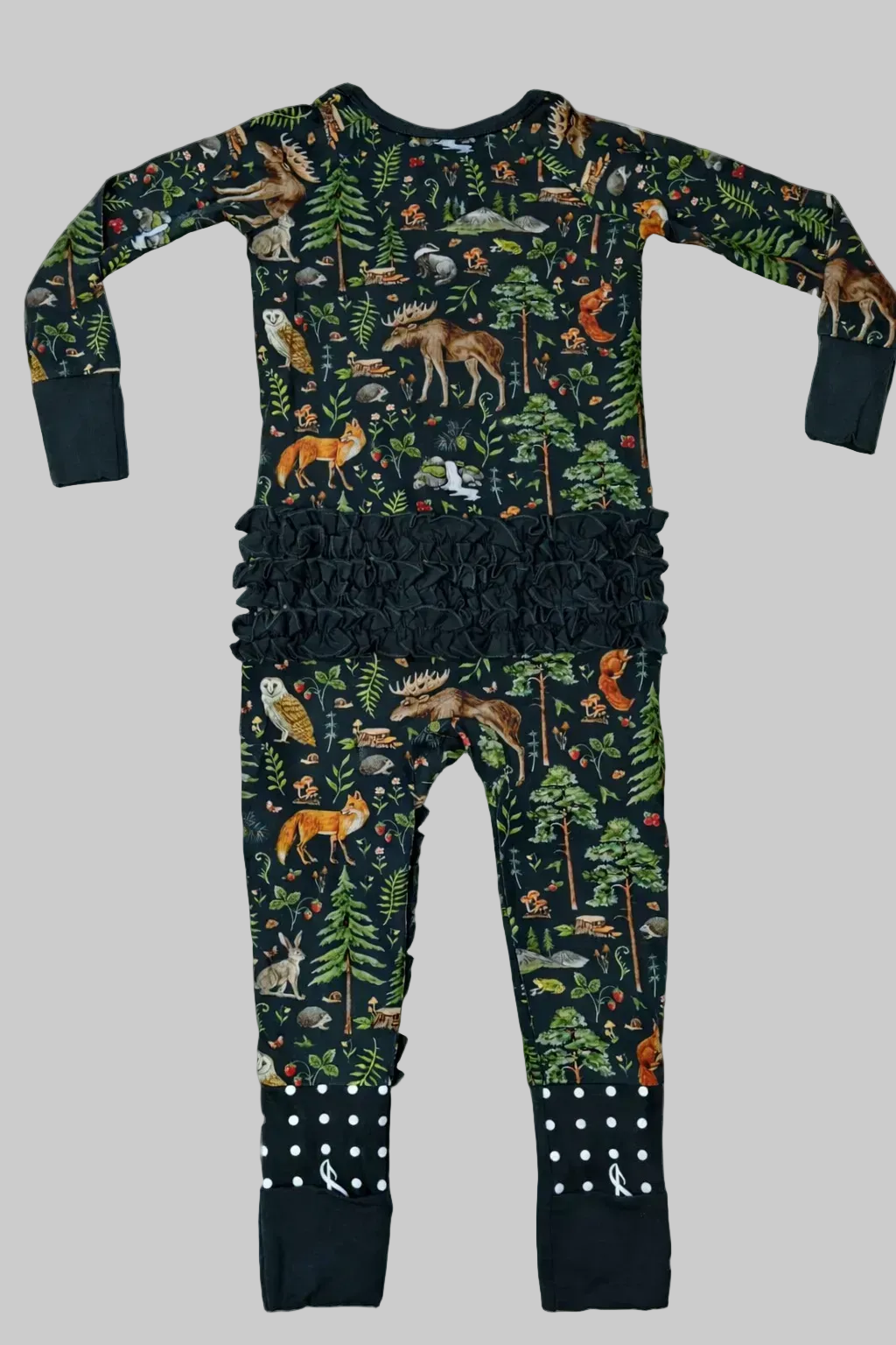 Woodland Creatures Bamboo Ruffle Romper