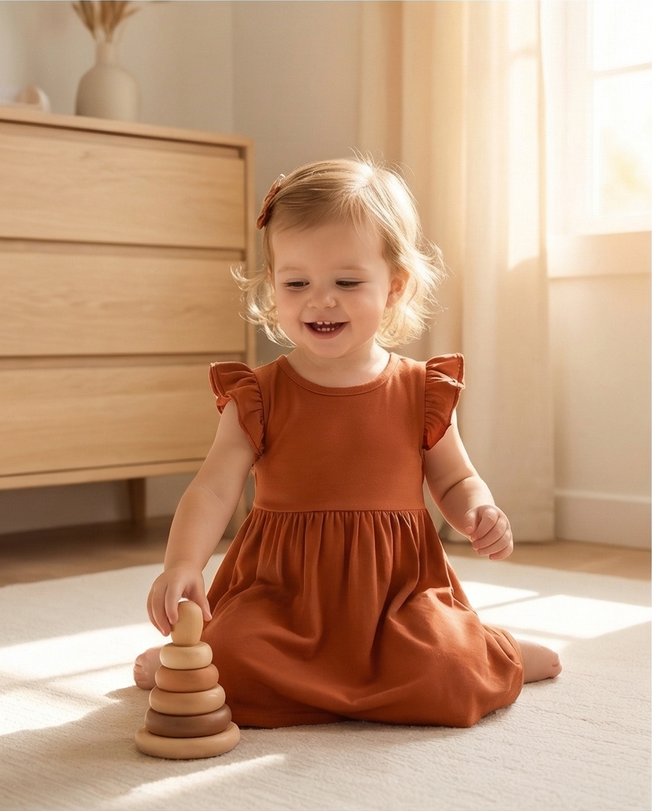 Pecan Harvest Twirl Bamboo Twirl Dress