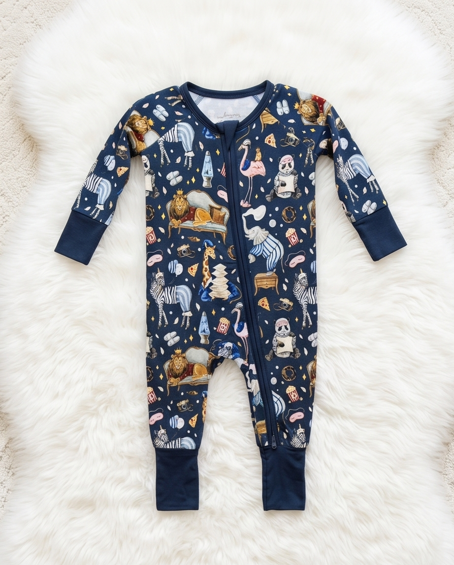 Midnight Menagerie Bamboo Convertible Zippy