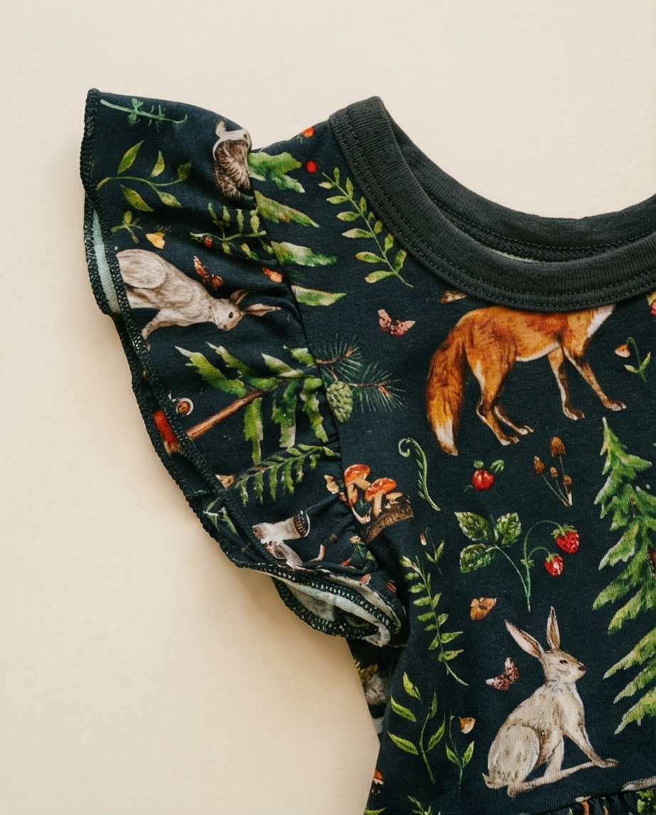 Woodland Creatures Bamboo Bodysuit Twirl
