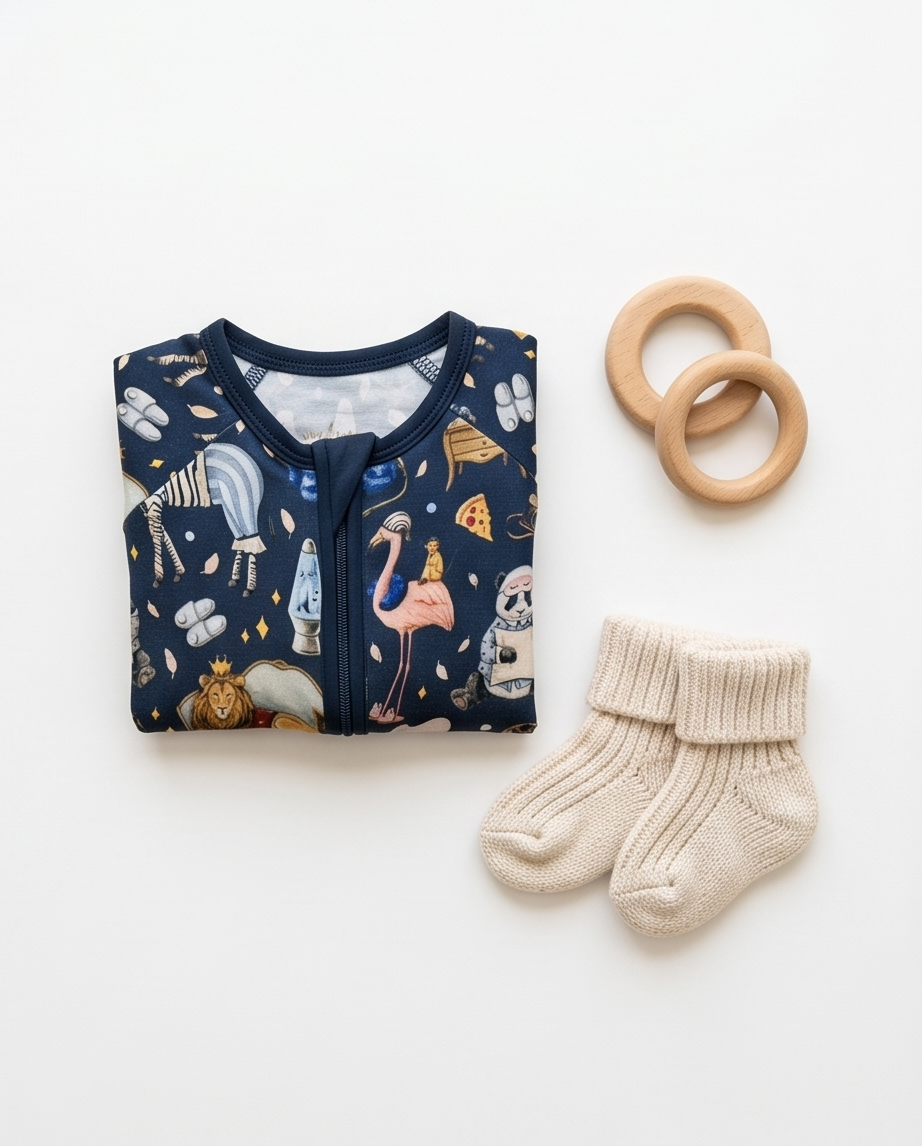 Midnight Menagerie Bamboo Convertible Zippy